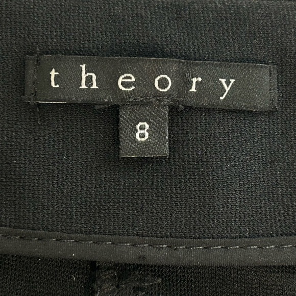Theory Colorblock Black Gray Stretch Pencil Skirt size 8 - Picture 2 of 4